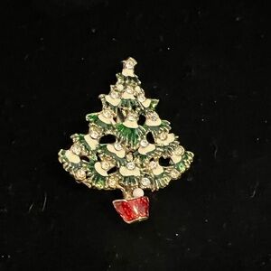 Vintage Christmas Tree Brooch